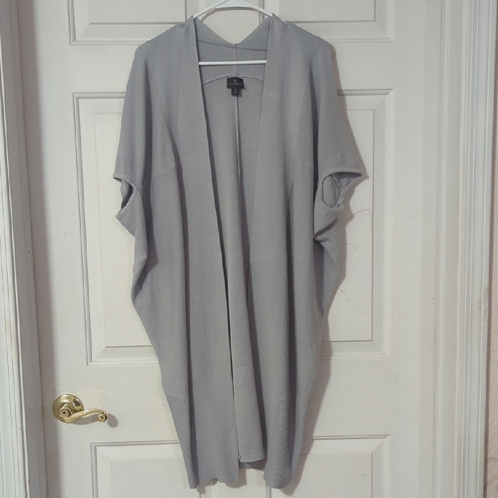Worthington Light Gray Long Cocoon Knit Sweater